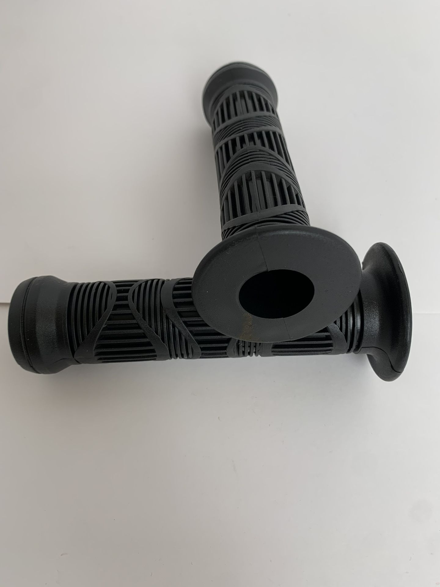 Black Flanged Bike Grips