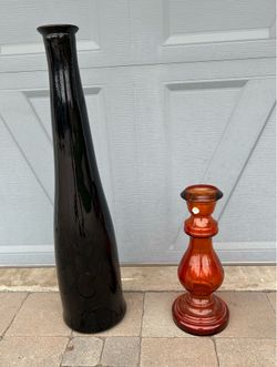 Glass Vase and Glass vase/Candle Holder