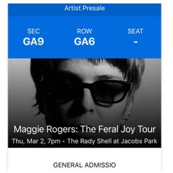 Maggie Rogers Concert Tickets