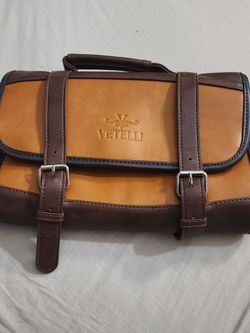 Mens leather Toiletry Bag  New