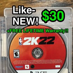 🏀 NBA 2K22 PS5 – $30 (Like New)