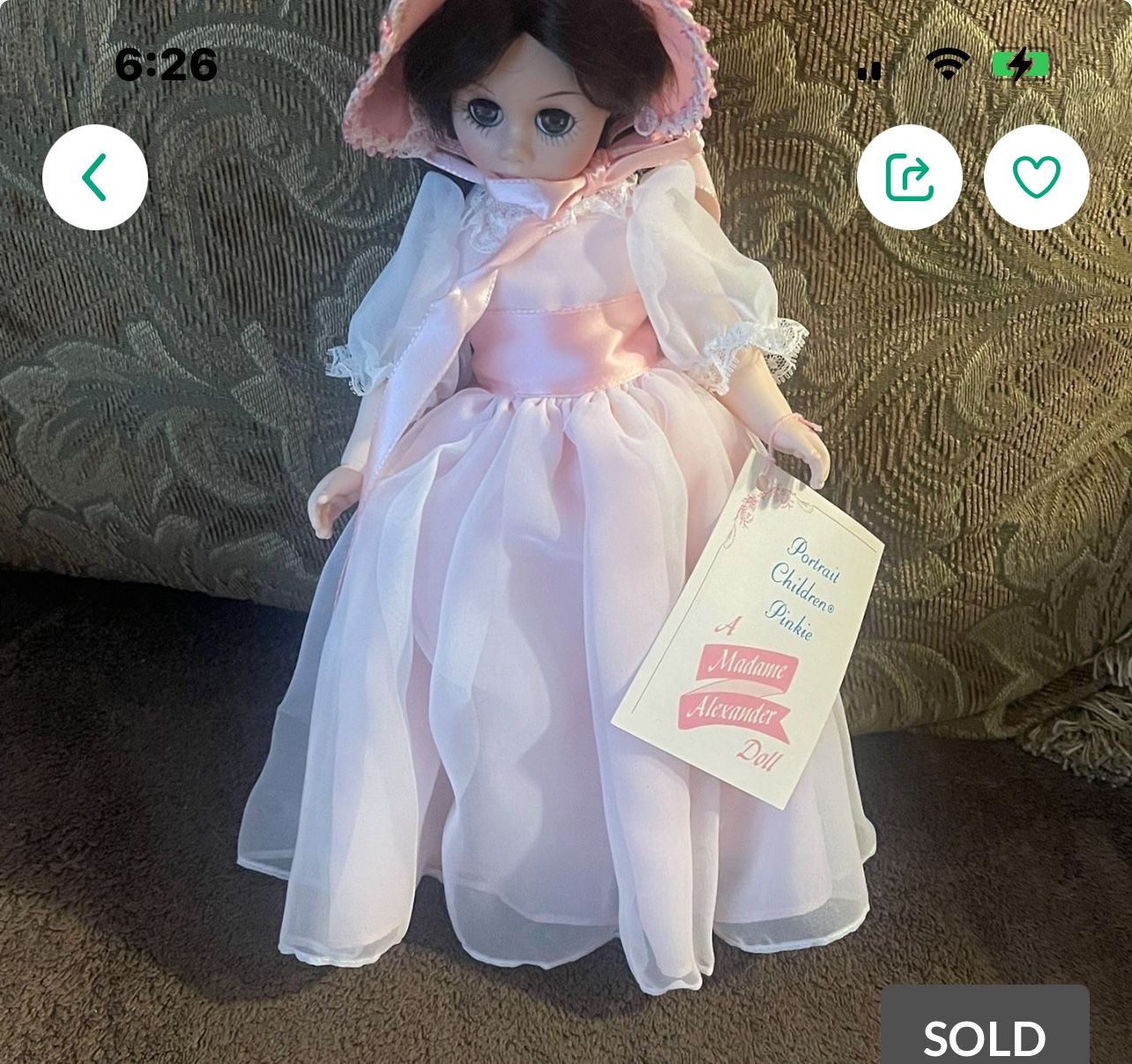 Vintage Madame Alexander Pinkie #1350 Portrait Children Collection 12" Doll