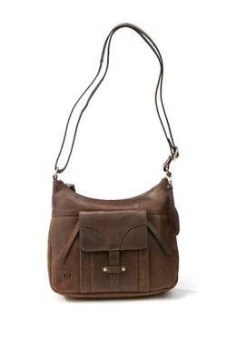 Børn "Citadel" Genuine Leather Crossbody Bag - Chocolate Brown - $40 (North Park / Morley Field)