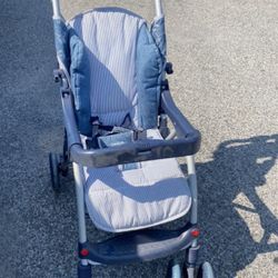 Evenflo Baby stroller blue Preowned Still Good