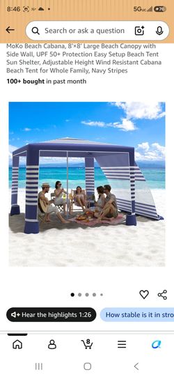 Beach tent 8'x8'