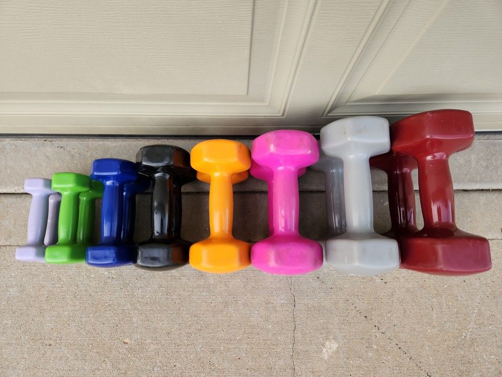 SPRI Deluxe Vinyl Dumbbell Set for Sale in Olathe, KS OfferUp