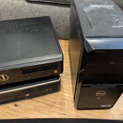 Lot Of 3 Desktops 2 Dell And One Hp