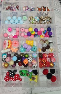 Mixed Resin Beads,  Charms, and Focals Craft Lot