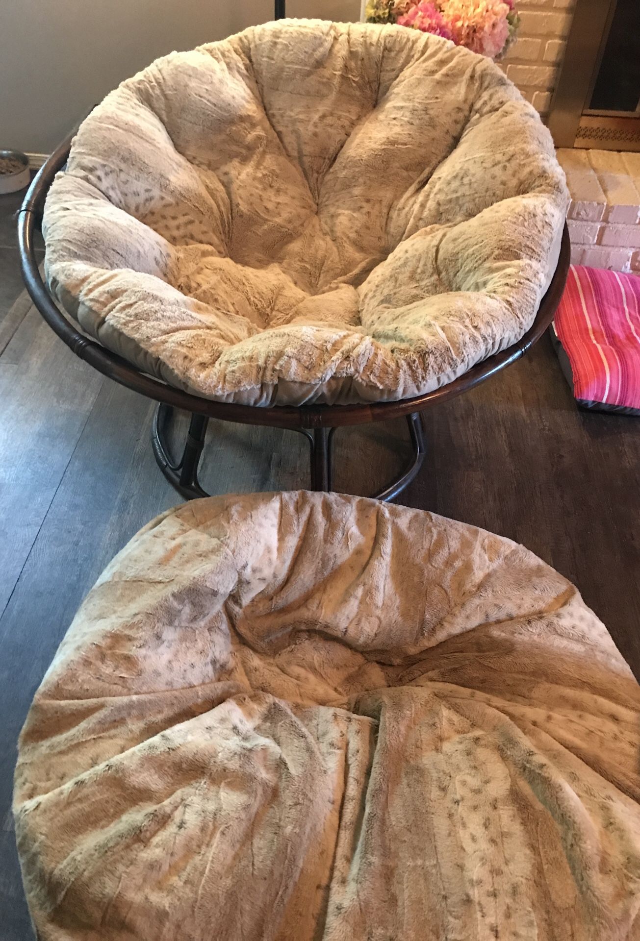 Leopard store papasan cushion