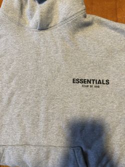 Essentials Fear Of God light grey hoodie