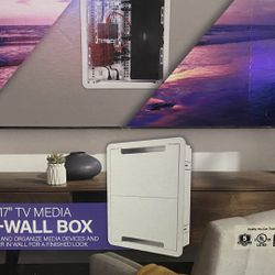17" TV Media in-Wall Box, Ideal with Wall Mounted TV