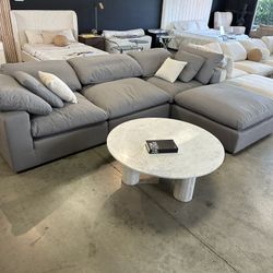 Modular Cloud Oversize Sectional Sofa Chaise Couch with Ottoman