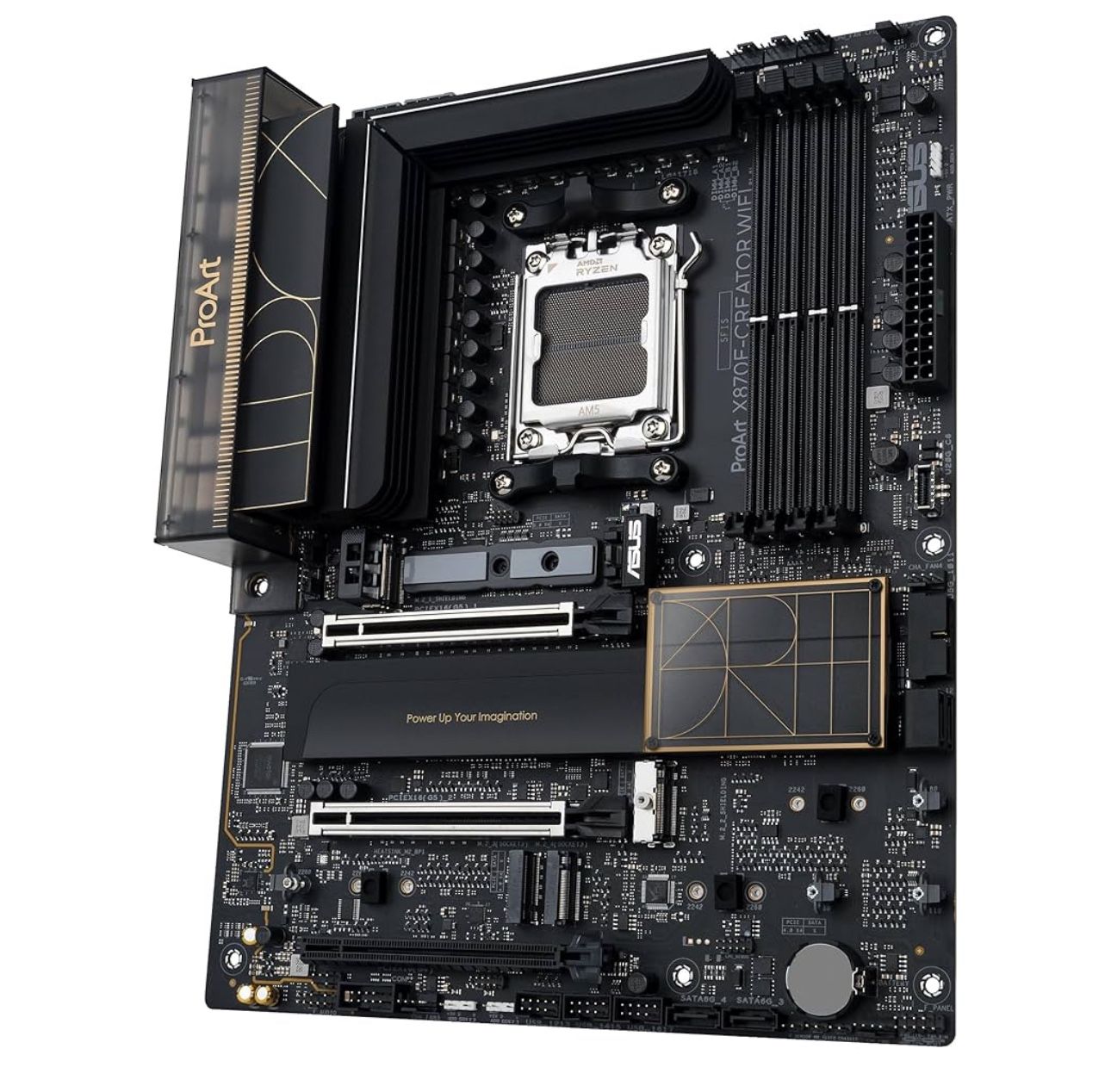 ASUS ProArt X870E-CREATOR WiFi AMD AM5 X870E ATX Motherboard PCIe® 5.0 x16 Slots with Full Support for Next-gen GPUs, 16+2+2 Power Stages, DDR5, Dual