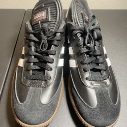 New Adidas Samba Classic Black Gum Men’s Size 8 ½ - New In Damaged Box