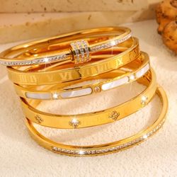 18k Gold Plated Bracelet Set