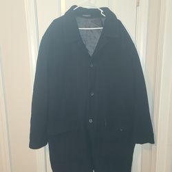 Barrington Trench Wool Coat Sz L 48 (Ts-E3)