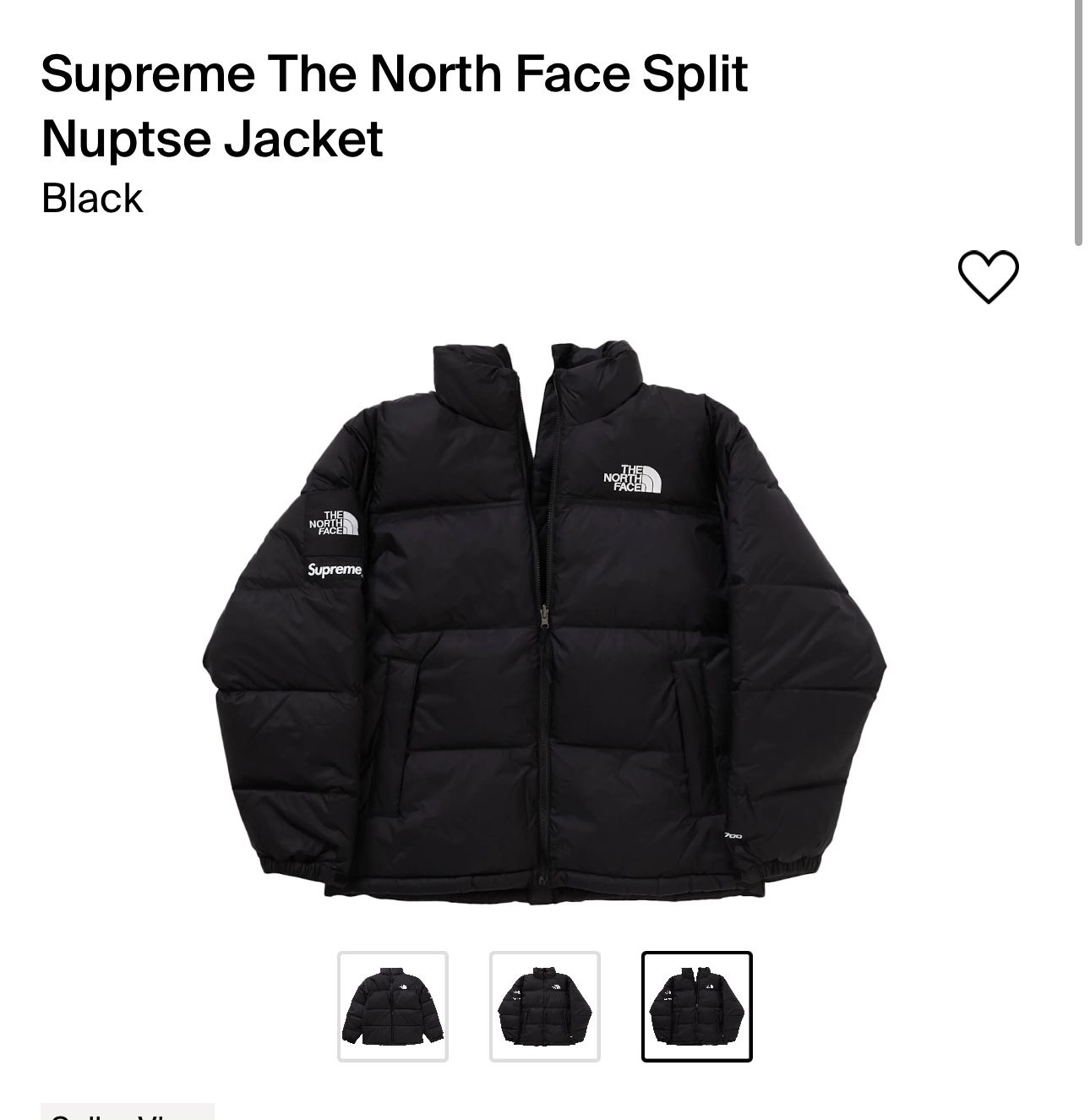 Supreme The North Face Split Nuptse Jacket 