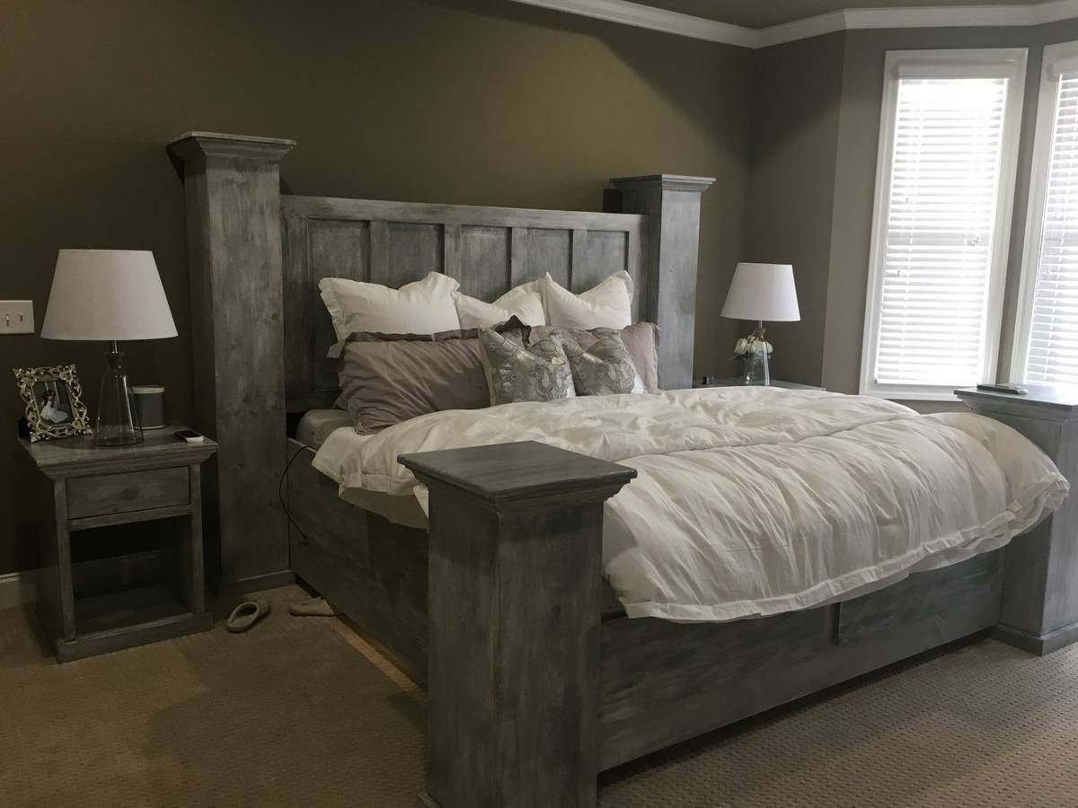 Solid Wood King Size Bed Frame