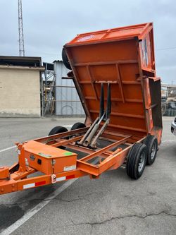 6x10 quality scissor lift dump trailer