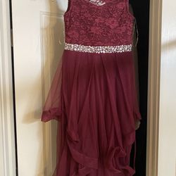 Maroon Sleeveless High-low Maxi Party Dress By Speechless
