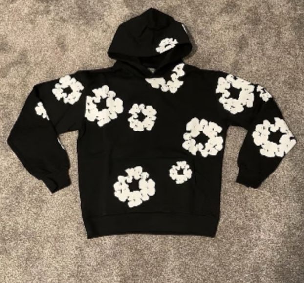 Black denim tears hoodie sz M