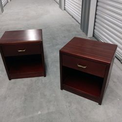 Dark Grain Nightstands