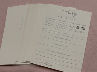 Baby Predictions Cards Baby Shower Game
