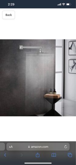 Square Rain Shower Head with Wall Arm