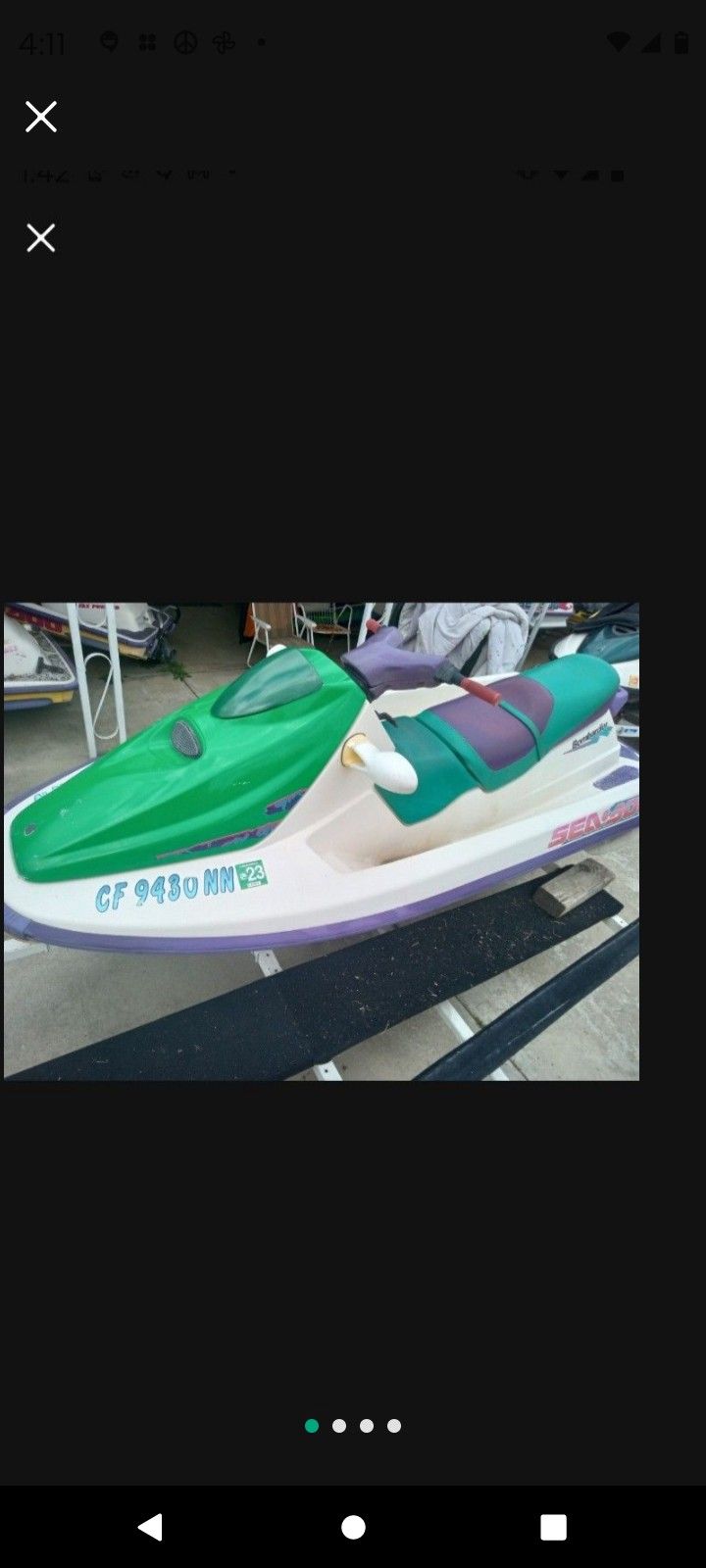 SEADOO GTX JET SKI RUNNING CONDITION FRESH MOTOR REBUILT CARBS NEW UPHOLSTERY 00 HOURS NO TRAILER OR CART