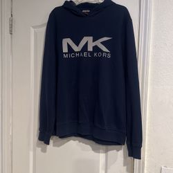 Mens Michael Kors Navy Hooded Sweatshirt Size XL
