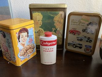 Vintage tin container