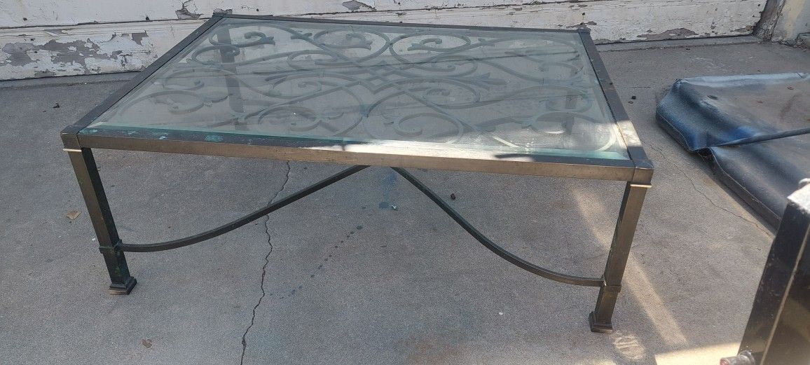 Glass Top Living Room Table