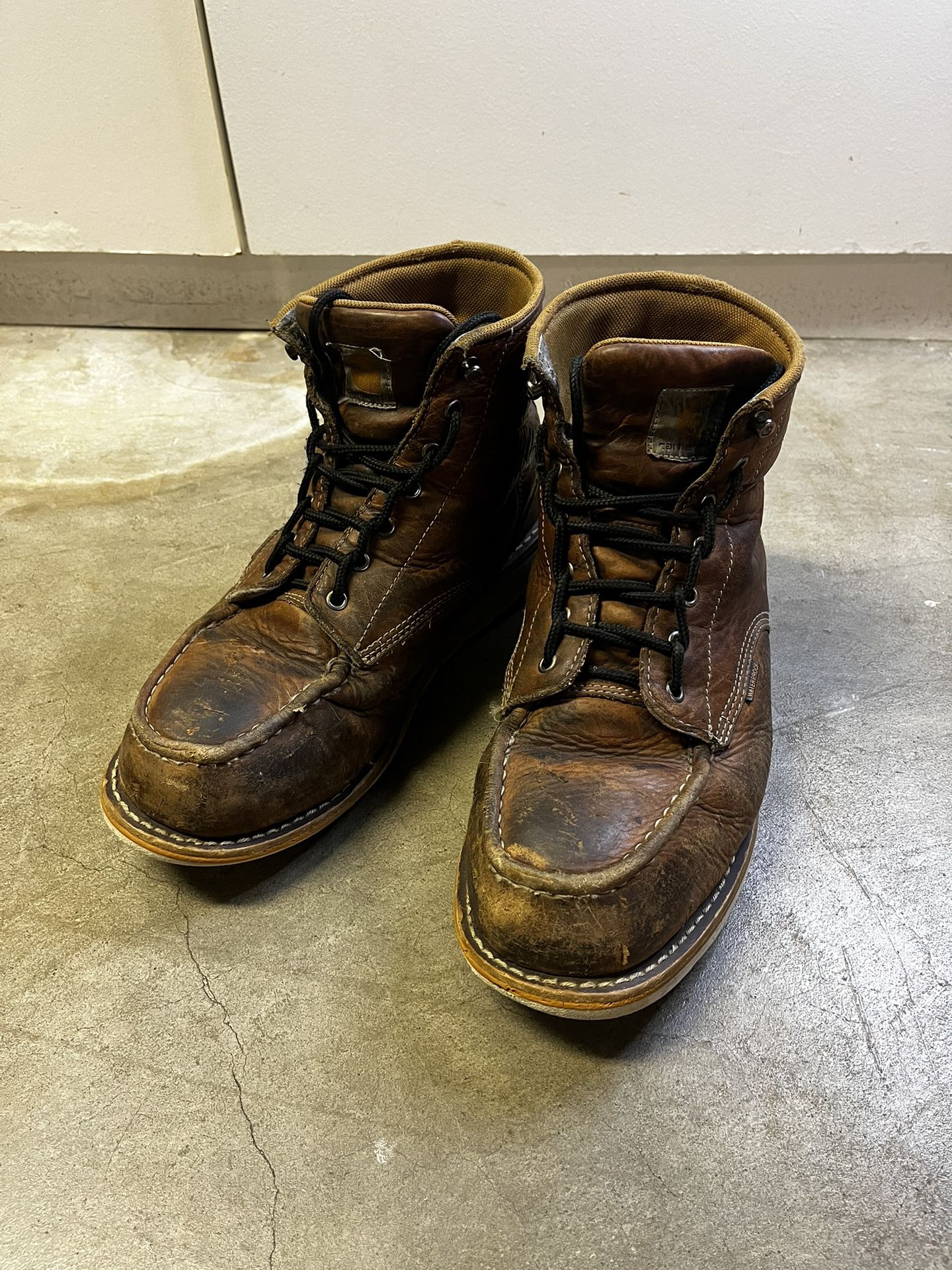 Carhartt waterproof steel toe boots