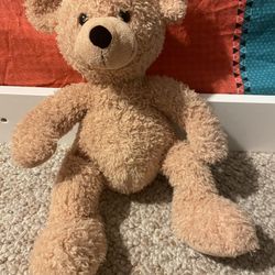 Steiff USA Beige Fynn Teddy Bear Plush Collectible, 15.75” x 10.6” x 5.5” – Handmade Craftsmanship 