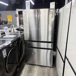 Samsung - Bespoke 29 Cu Ft 4-Door French Door Refrigerator With Inner Beverage Center In Stainless Steel 