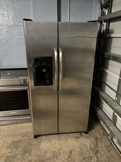 Stainless Steel Side-by-Side Refrigerator with Ice Maker