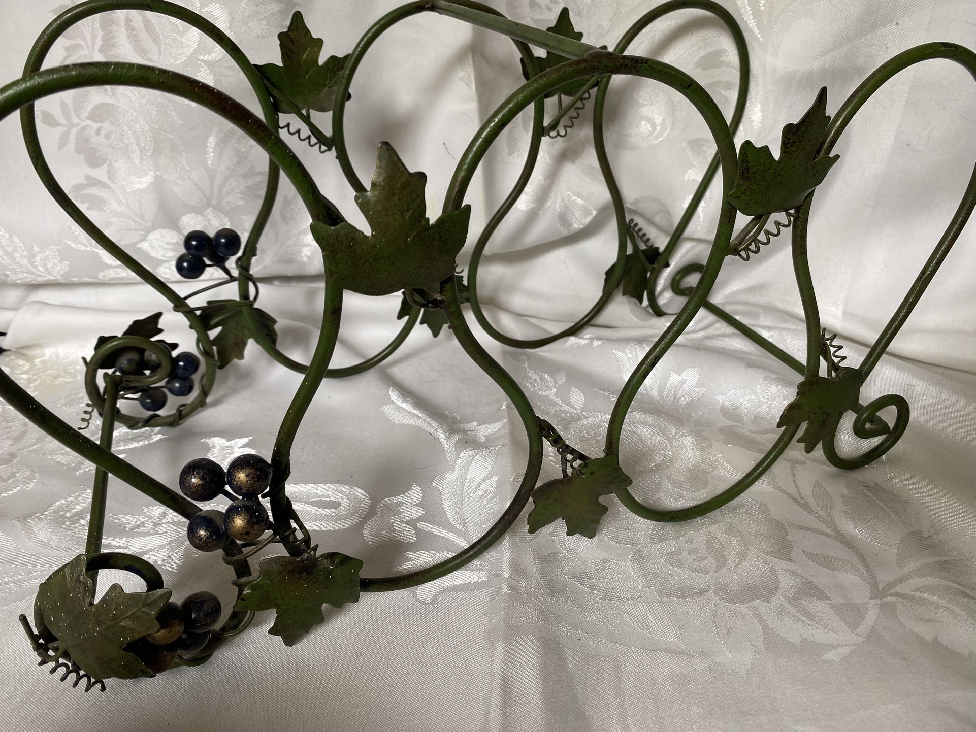 Super Cute Metal Green Wine Rack $10