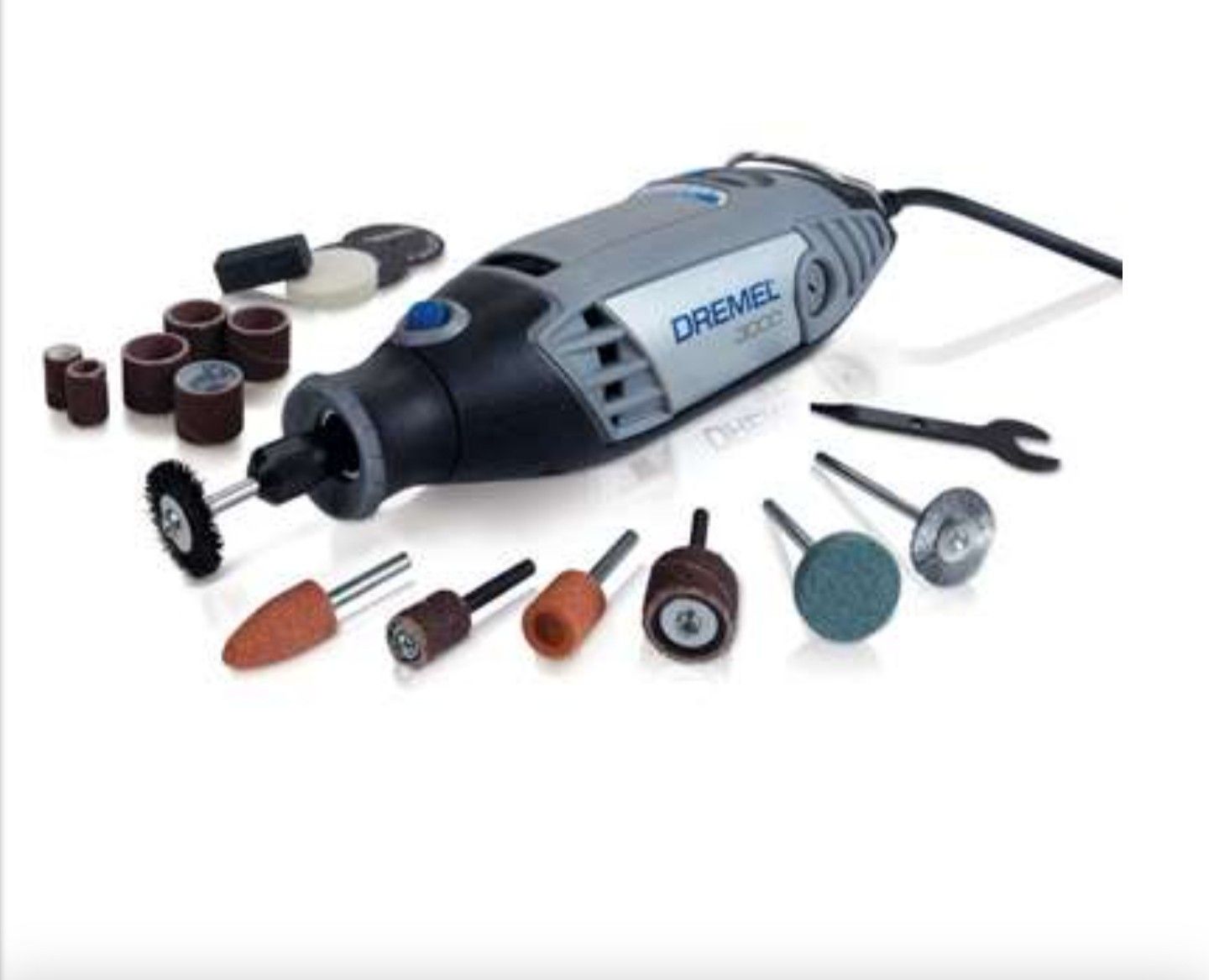Dremel 3000 1/8 in. Corded Rotary Tool Kit 1.2 amps 120 volt 35000 rpm