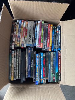 Large Lot of DVDs and Blu-rays New and /Used
