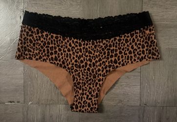 Leopard Print Cheeky Underwear with Lace Waistband