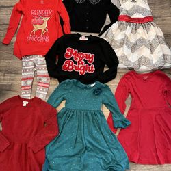 Girls Size 7/8 Christmas Clothing 