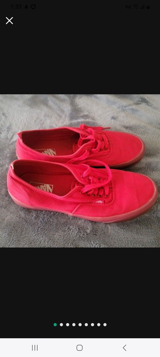 Red Vans Size 11 mens