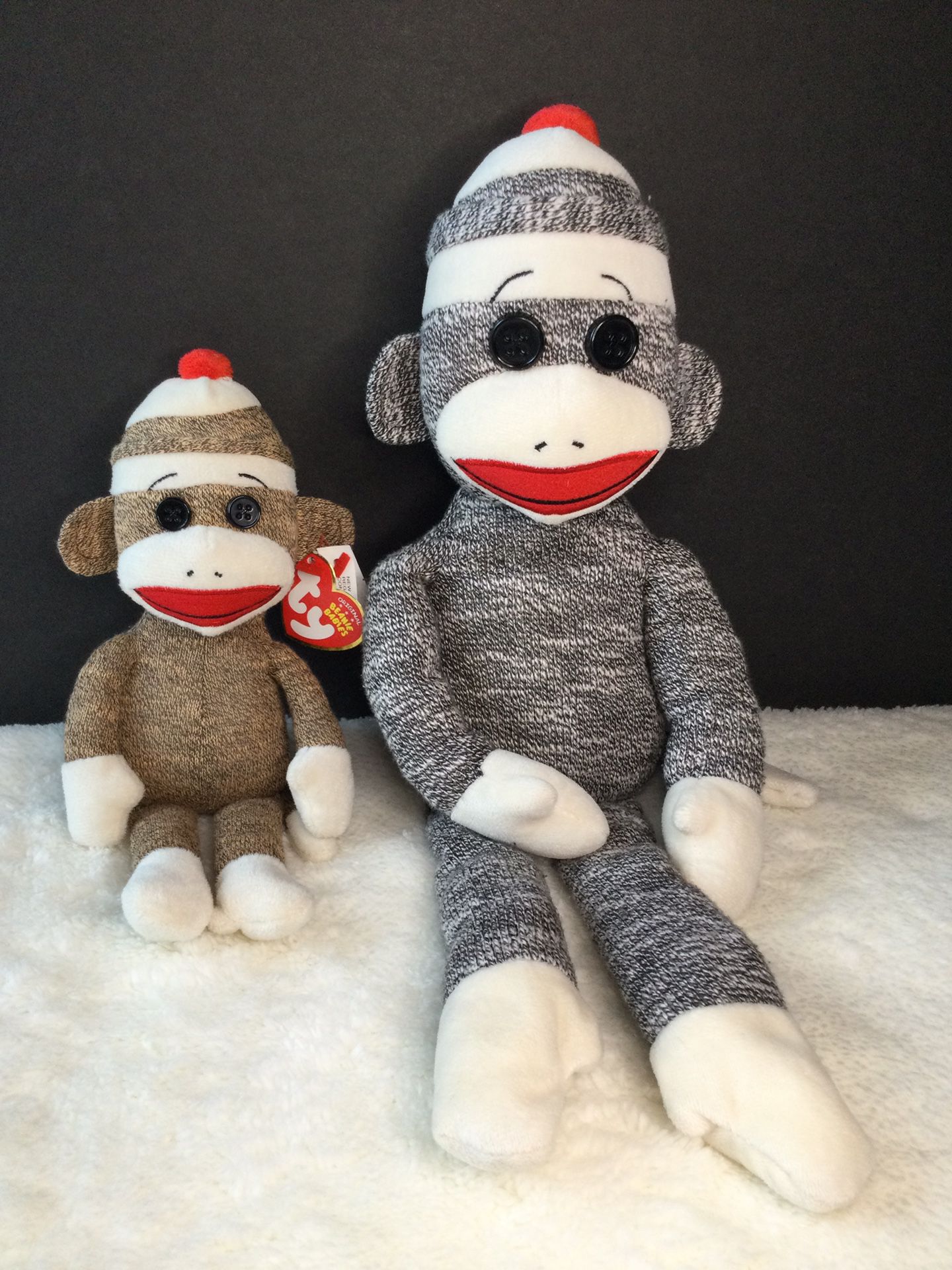 2 Sock Monkeys Plush