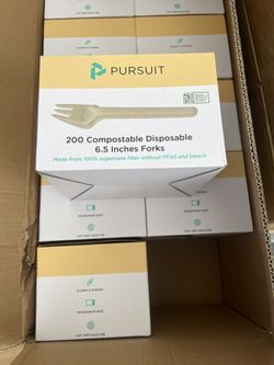 Pursuit 2000 Compostable Disposable 6.5in Forks