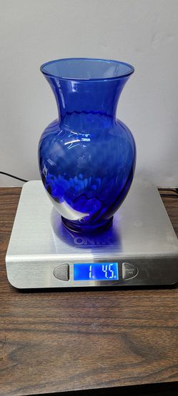 Indiana Glass Illusion Cobart Blue Vase Thumbnail