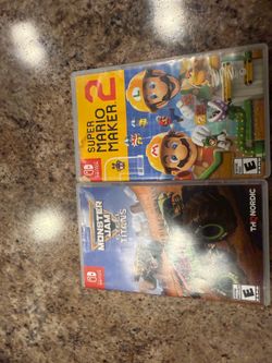 Nintendo Switch Super Mario Maker 2 and Monster Jam Steel Titans