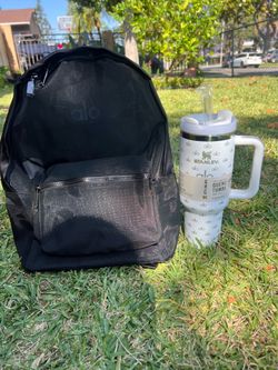 Backpack and tumbler