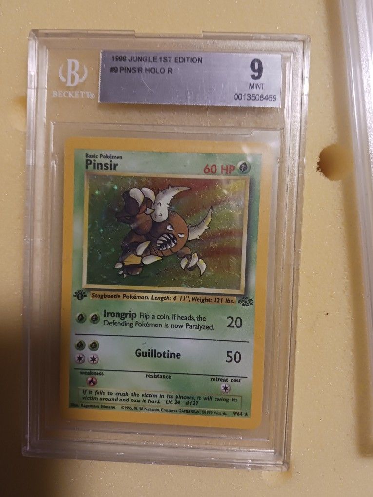 Pokemon 1st Edition Holo Pinsir  Becket 9