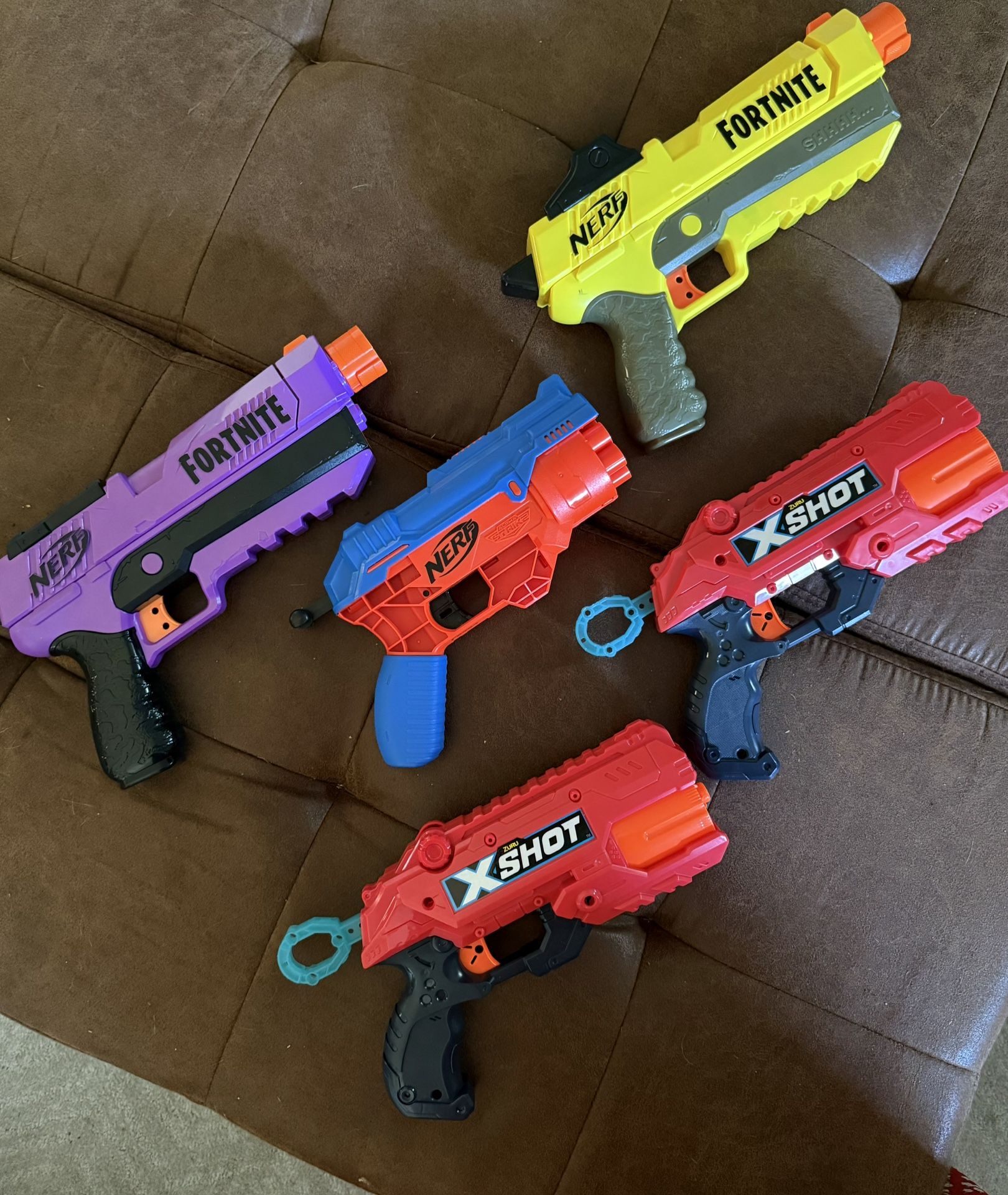 Nerf Guns Used