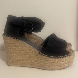 Marc Fisher LTD Women’s Platform Wedges Navy Blue Suede  7.5